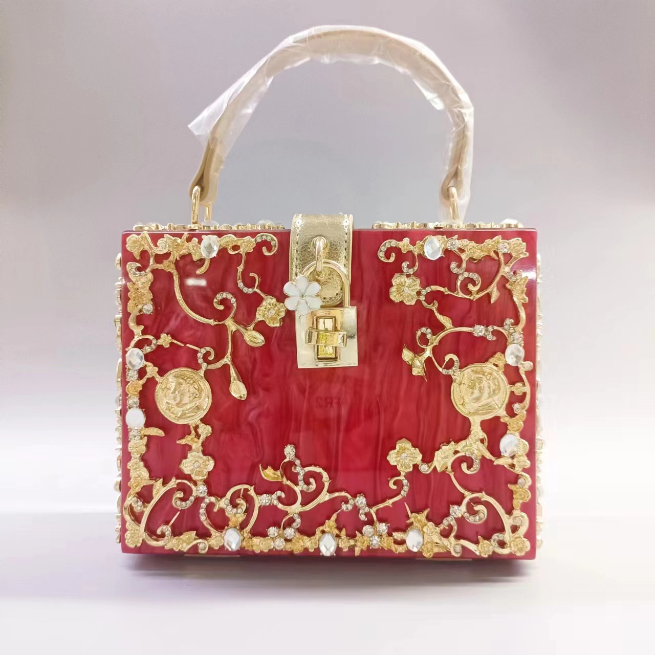 Women Bags Clearance - Clearance Acrylic Dinner Bag Hollow Metal