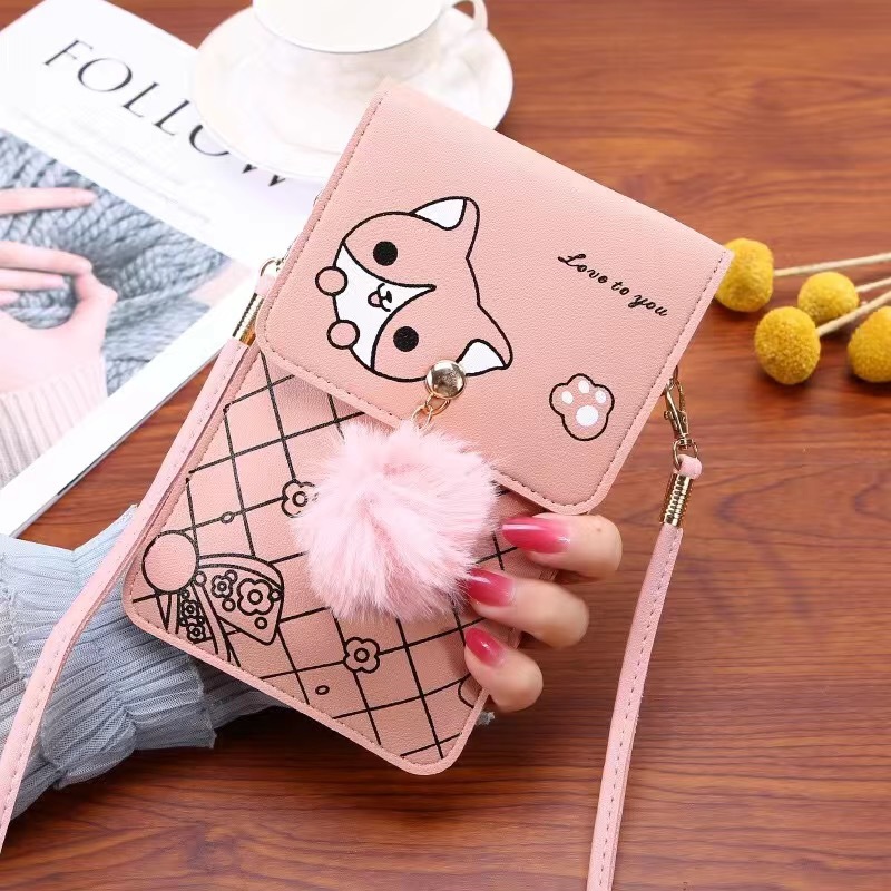 Phone Bag Crossbody - Cute Cartoon Pattern Touch-Screen Phone Bag