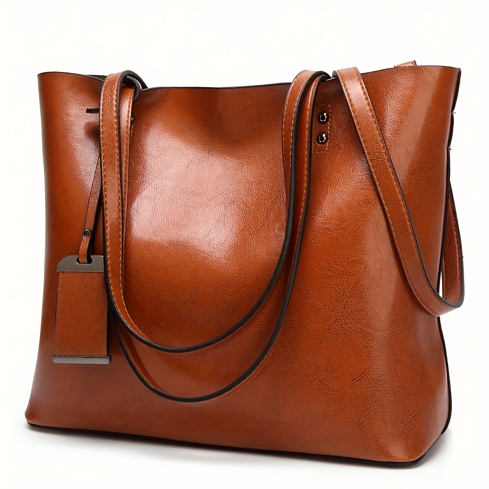Women'S Work Bags Tote - Fashionable Classic Retro Leather Women's Tote