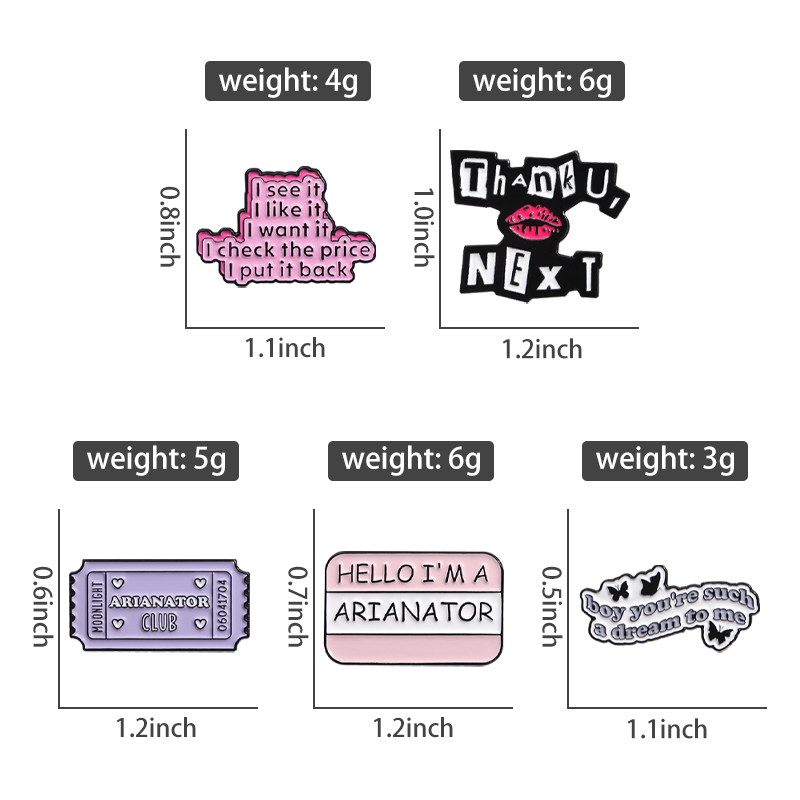 Thank U Next Enamel Pins Cute  - Women Bags Next review and price