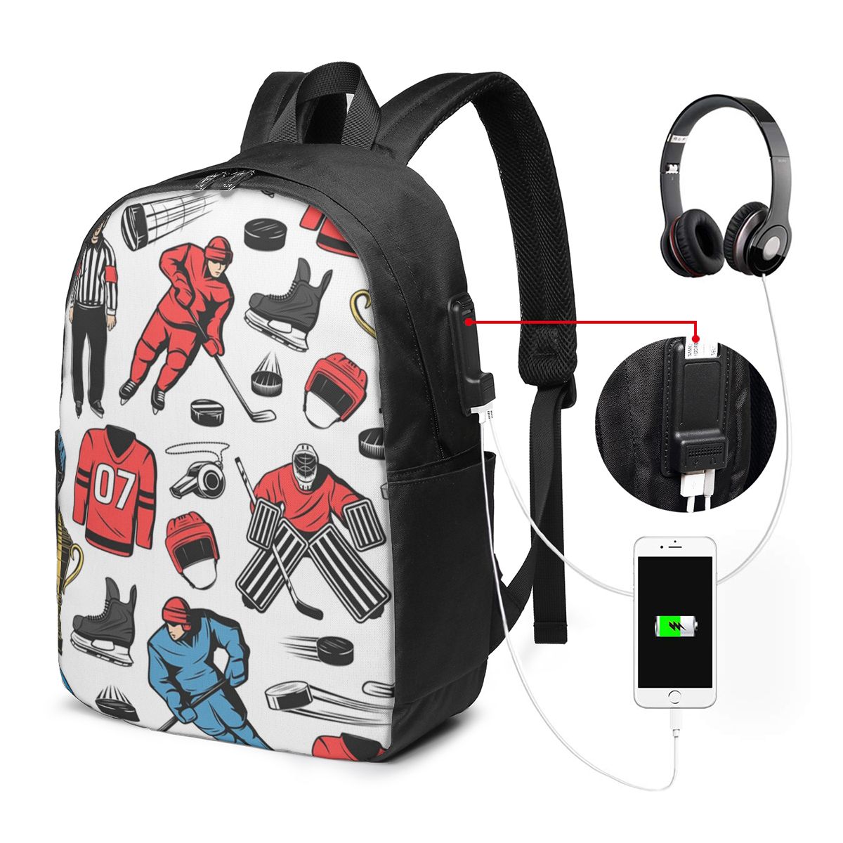 Ice Hockey Players On Rink Bac - Women Bags For Travel review and price