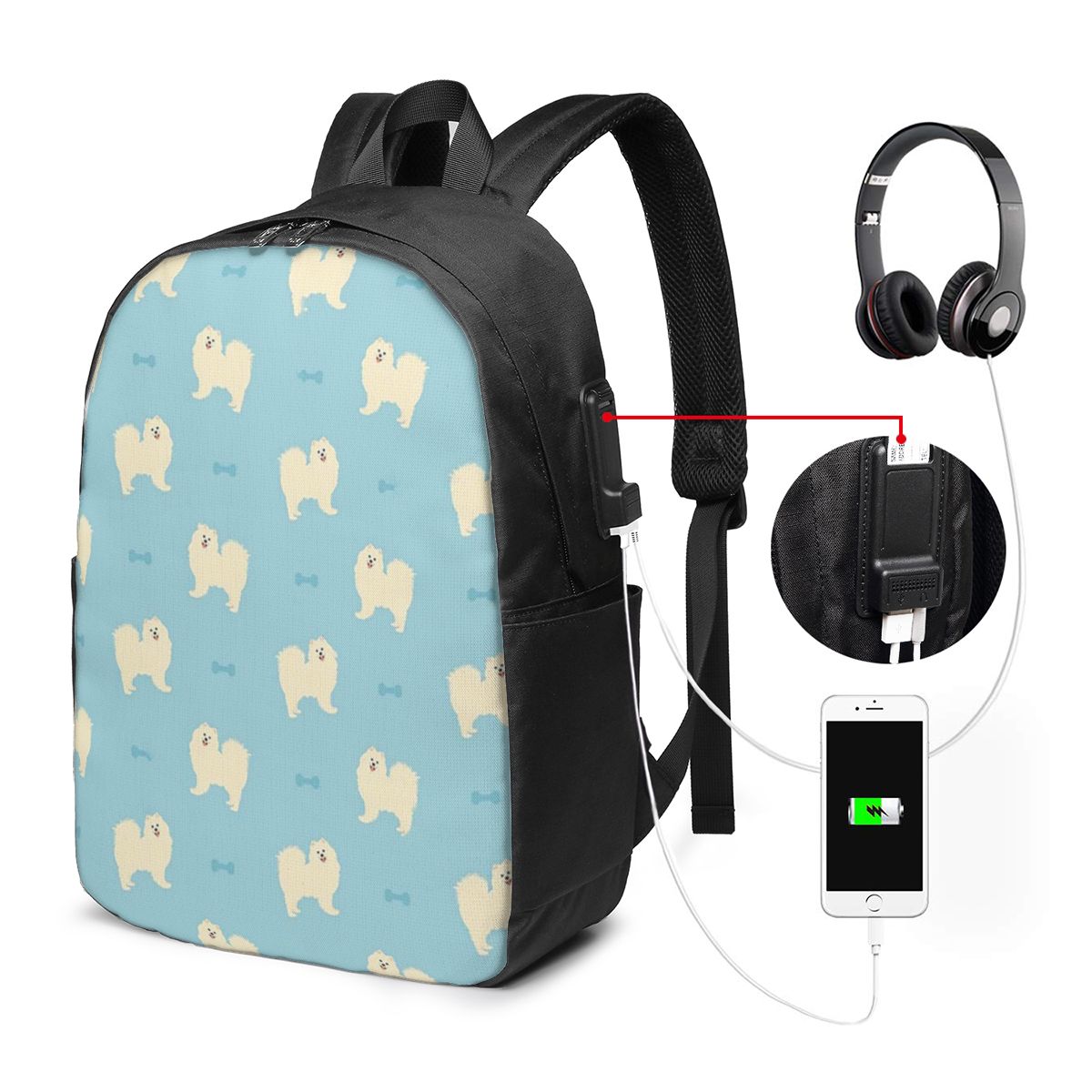 Samoyed Dog Backpack Travel No - Women Bags For Travel review and price