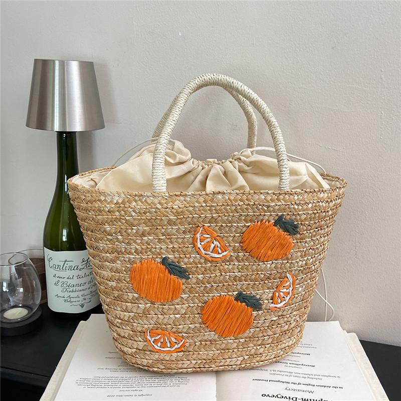 New Straw Fruit Embroidery Str - Women Bags Discount review and price