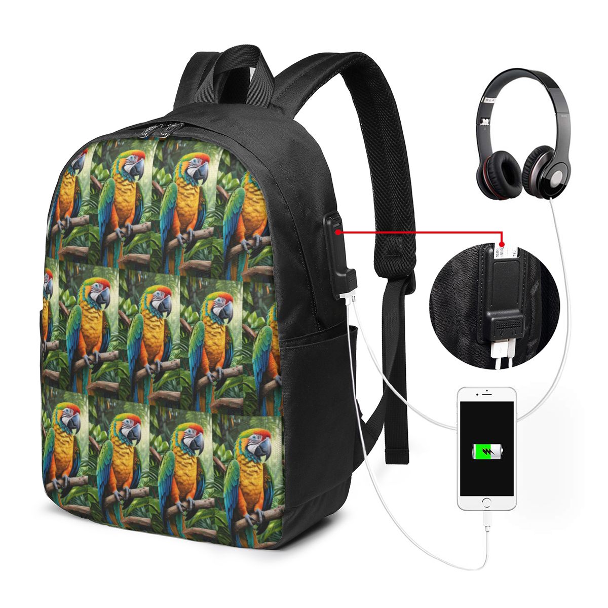 Cute Macaw Parrots Backpack Tr - Women Bags For Travel review and price