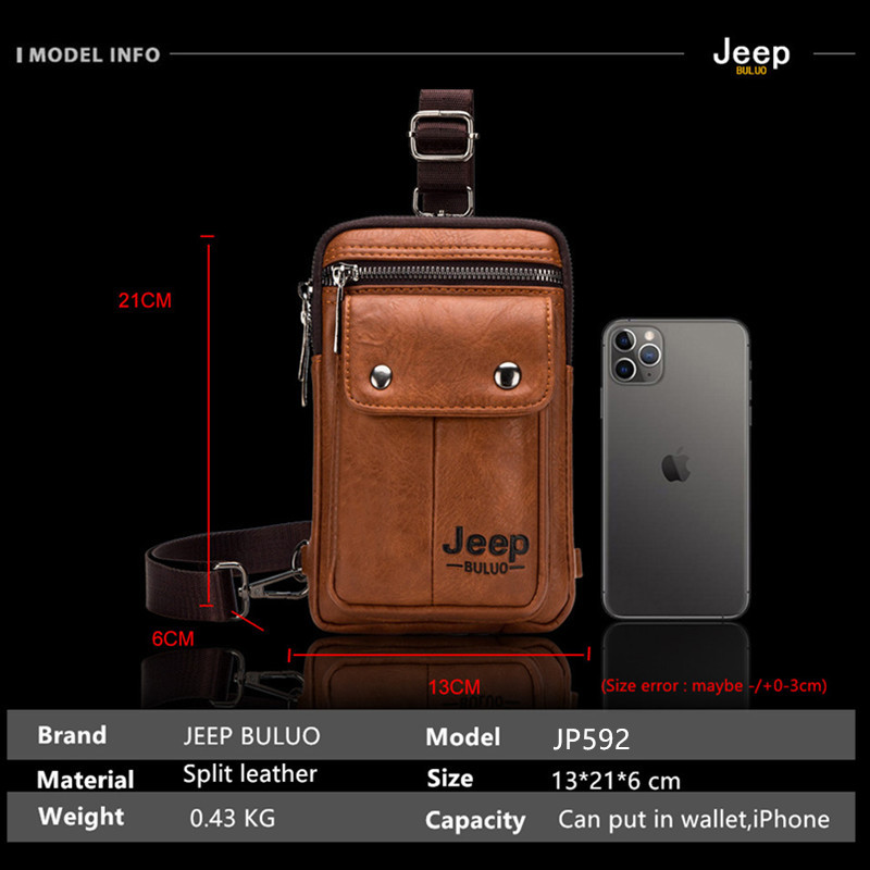 JEEP BULUO Small Multi-functio - Saddle Bag Leather review and price