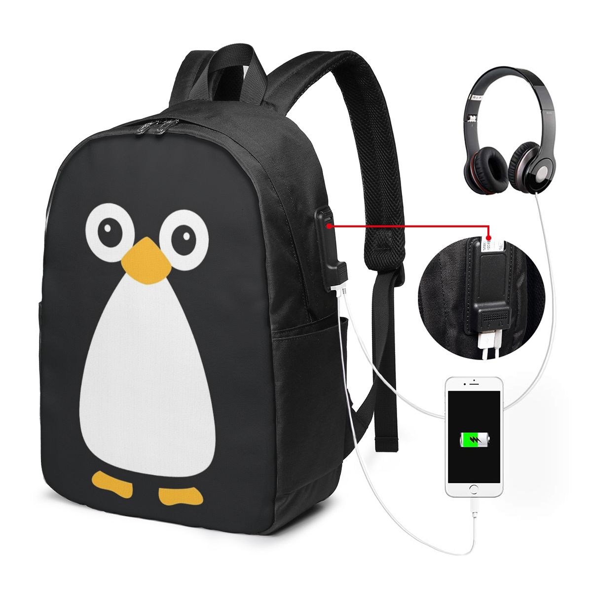 Cute Vector Penguin Backpack T - Women Bags For Travel review and price